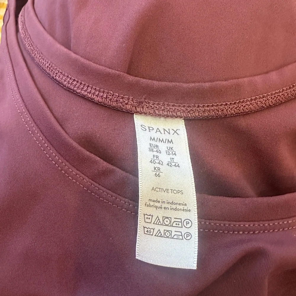 SPANX Maroon/Burgundy Active running yoga Tank‎ Top - Picture 3 of 4